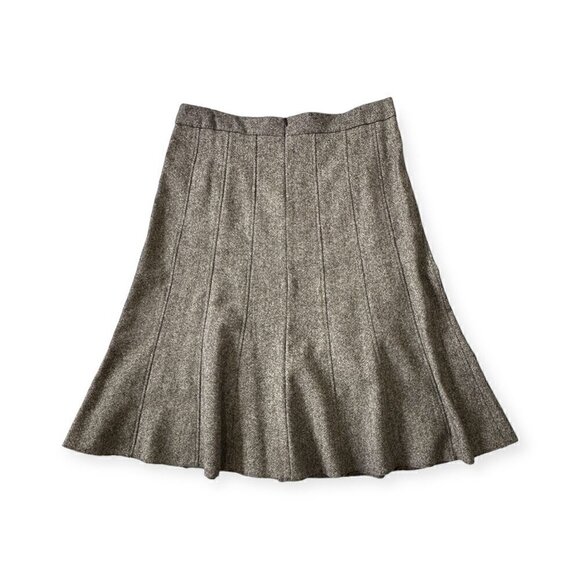 Barbara Bui Initials Wool Tweed A line Midi Skirt, Size FR40/M, Gray - Picture 4 of 14